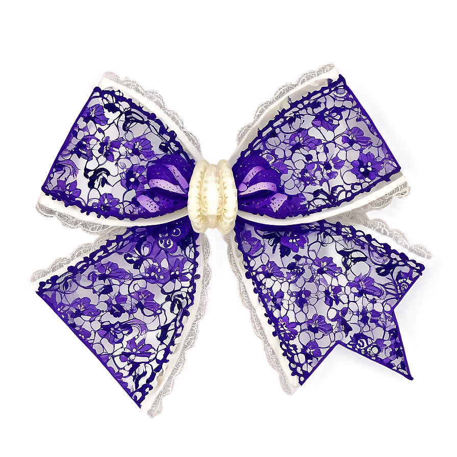 Lavender Lace Gift Bow Png App53 PNG Image