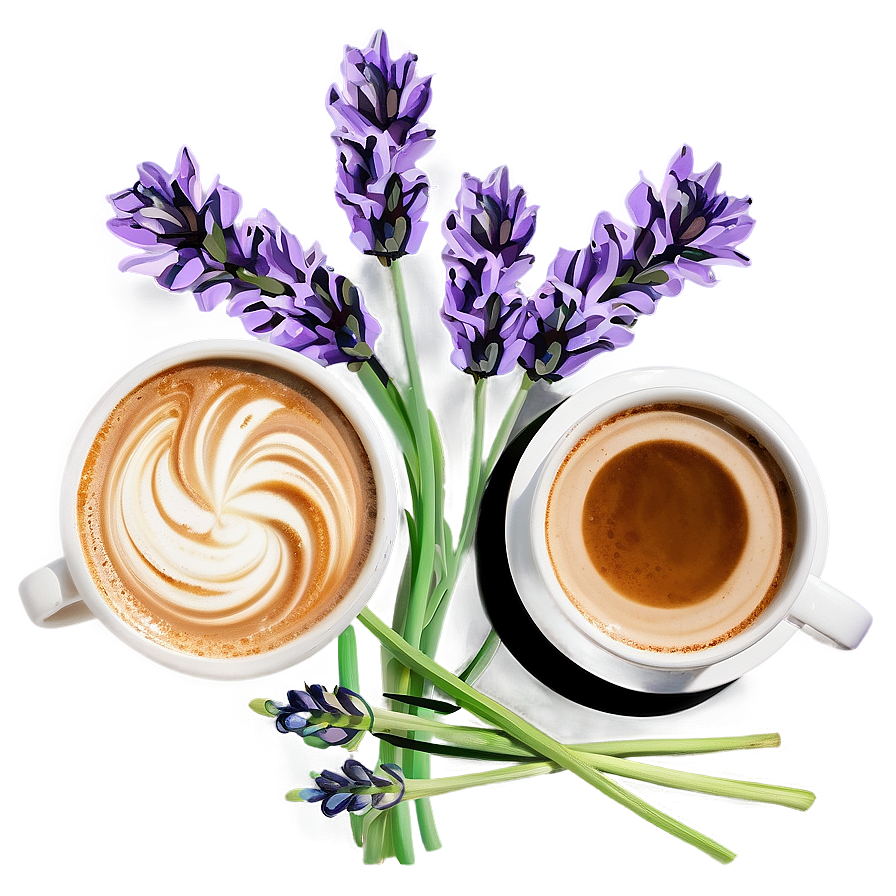 Lavender Latte Art Png 14 PNG Image