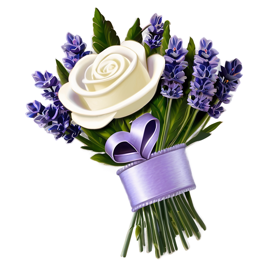 Lavender Wedding Bouquet Png Myi PNG Image