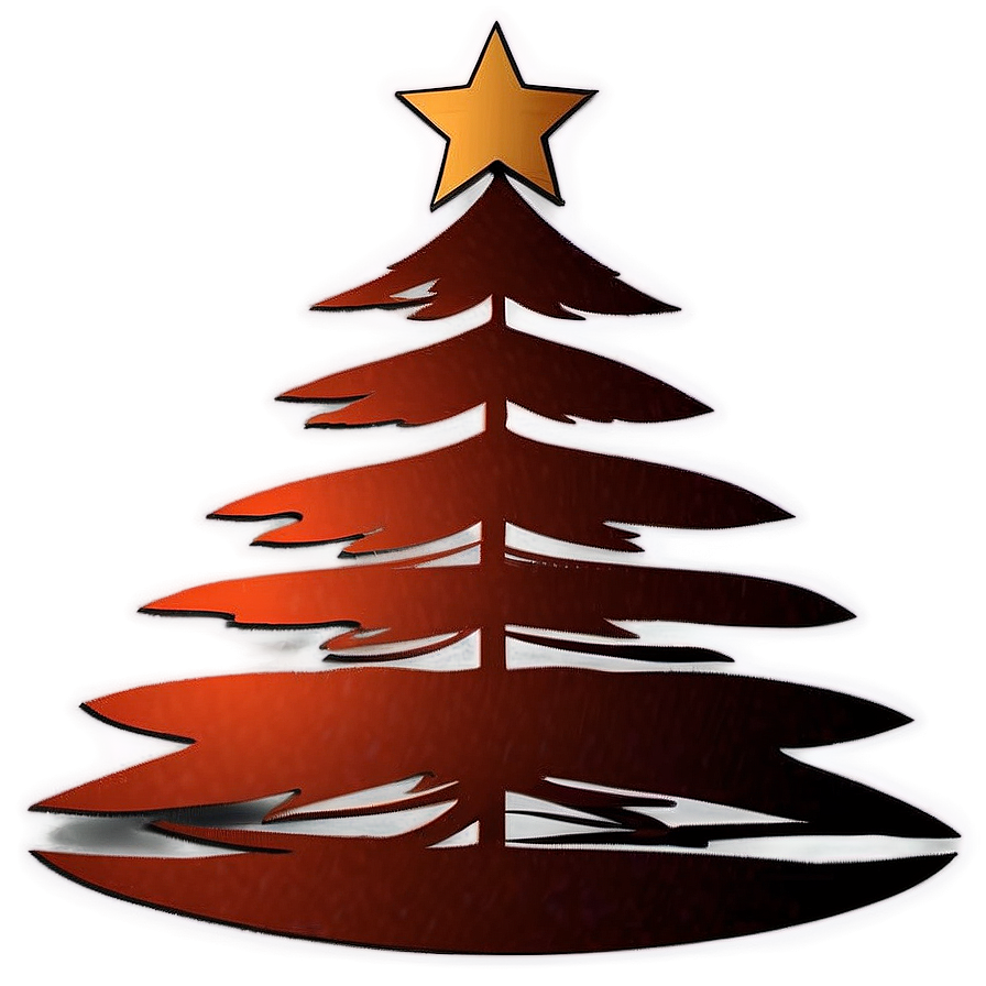 Layered Christmas Tree Silhouette Png Qcs PNG Image