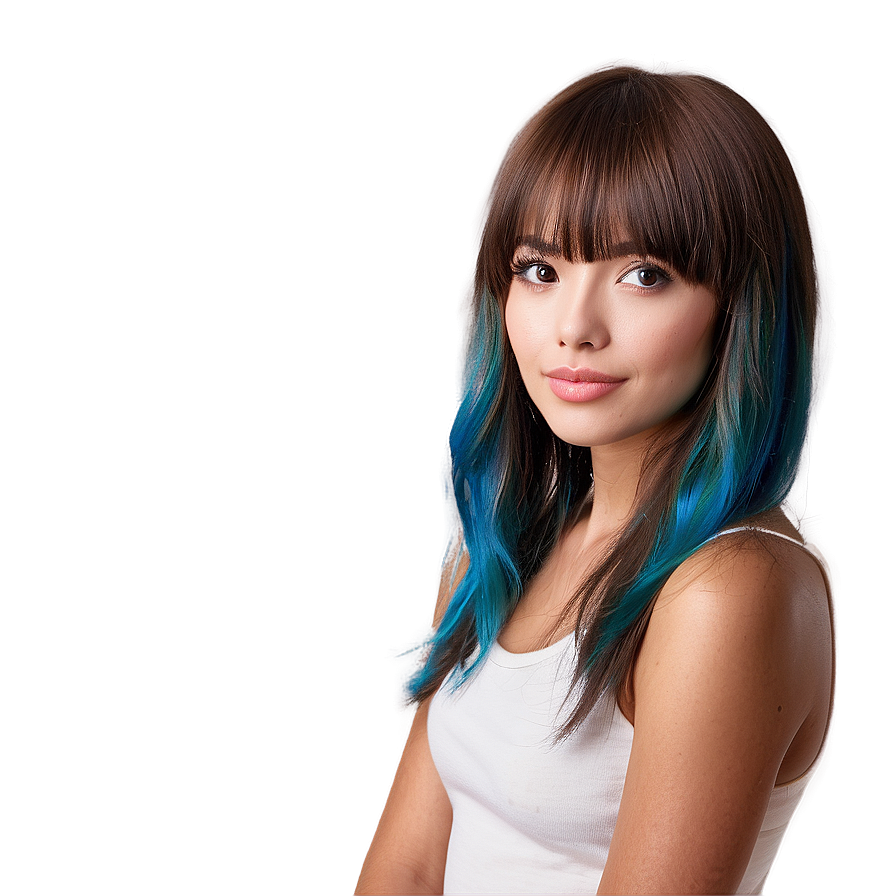 Layered Hair With Bangs Png Roq PNG Image