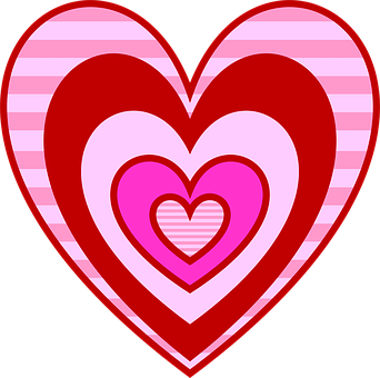 Layered Hearts Valentine Graphic PNG Image