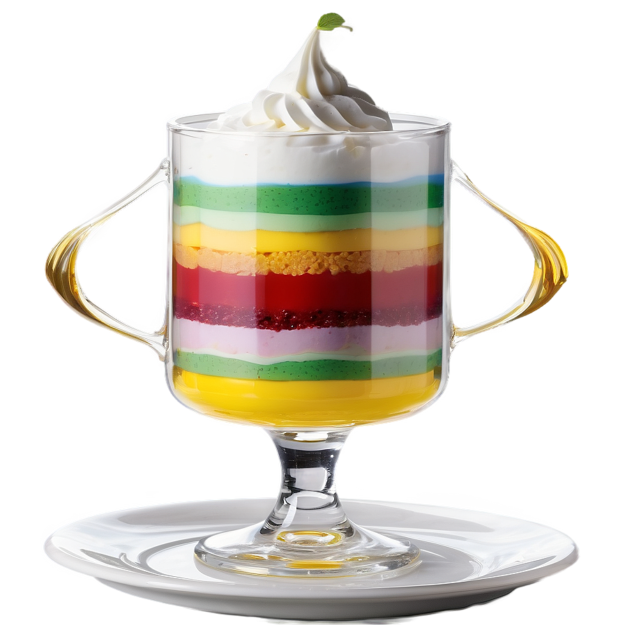 Layered Jello And Cream Parfait Png Pwc70 PNG Image