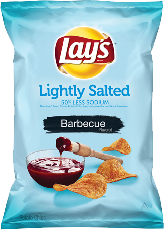 Lays Lightly Salted Barbecue Flavored Chips PNG Image