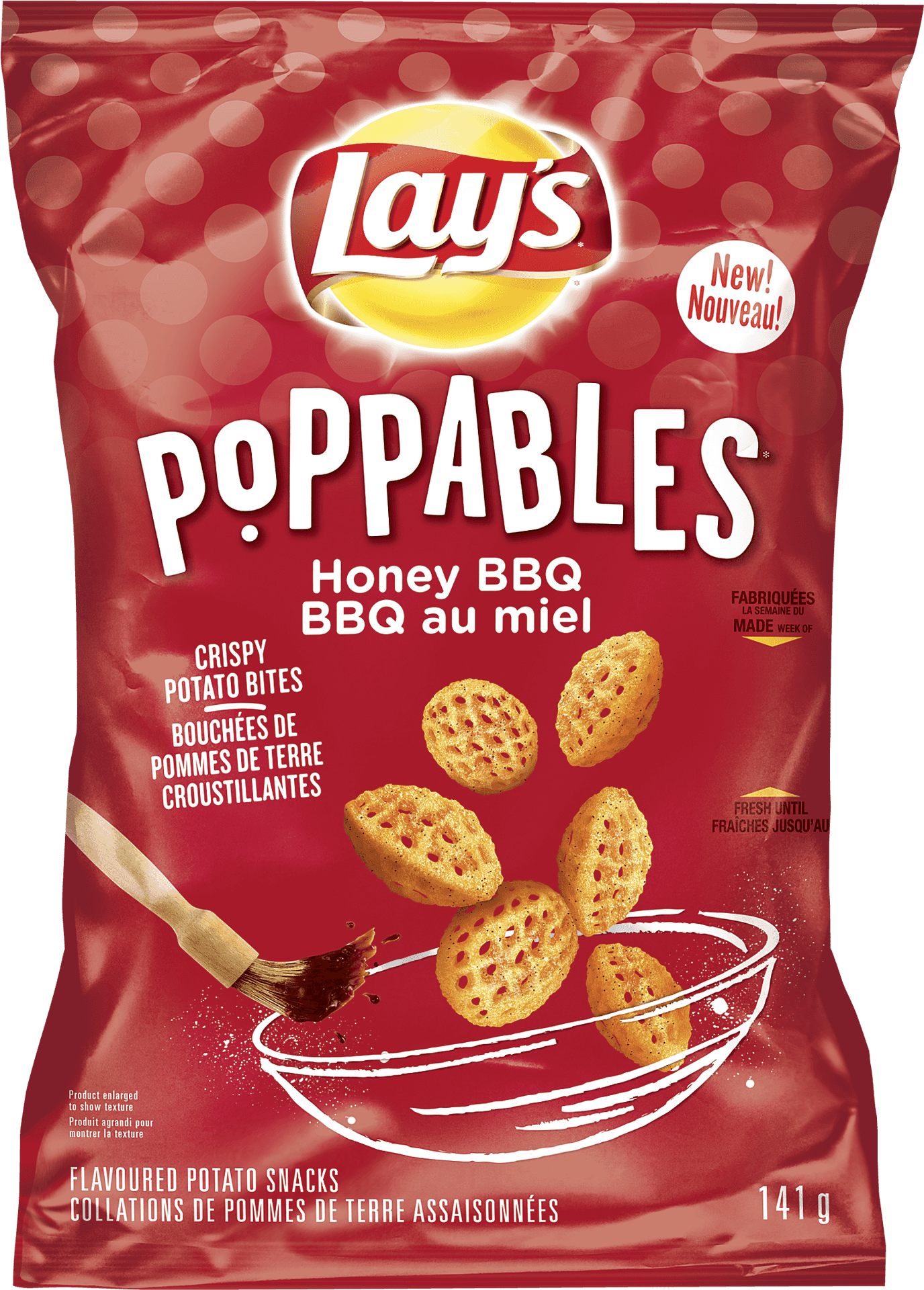 Lays Poppables Honey B B Q Flavor Package PNG Image