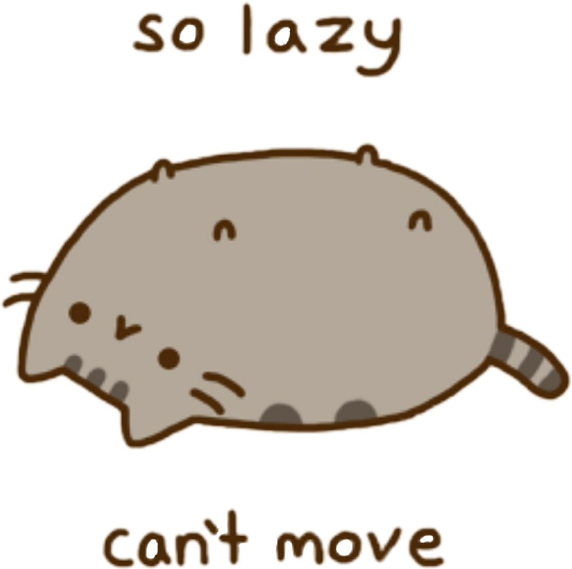 Lazy Cat Cartoon Graphic PNG Image