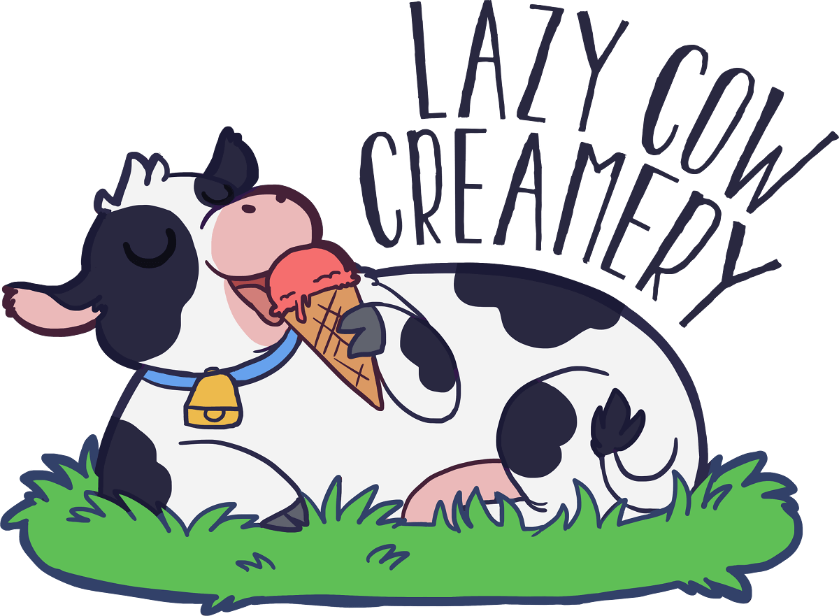 Lazy Cow Creamery Logo PNG Image