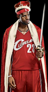 Le Bron James King Costume PNG Image