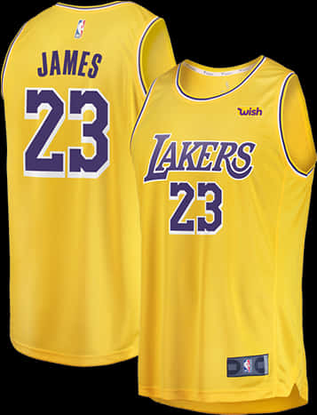 Le Bron Lakers Jersey23 PNG Image