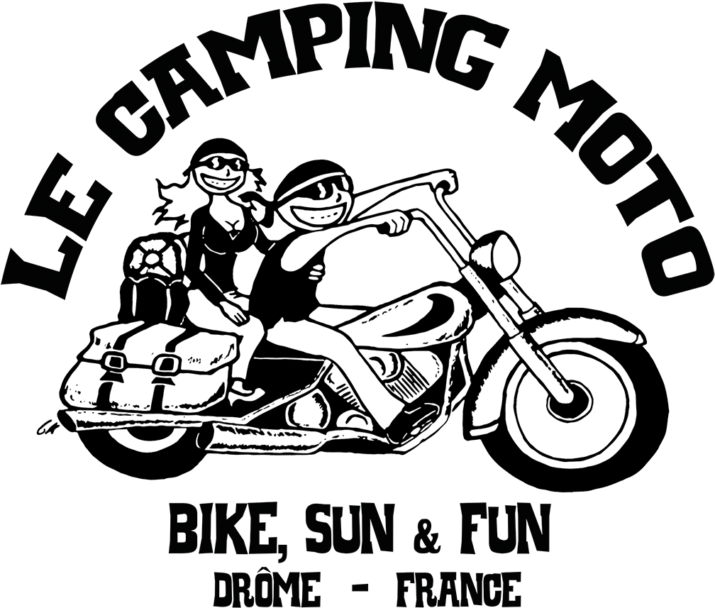 Le Camping Moto Vintage Graphic PNG Image