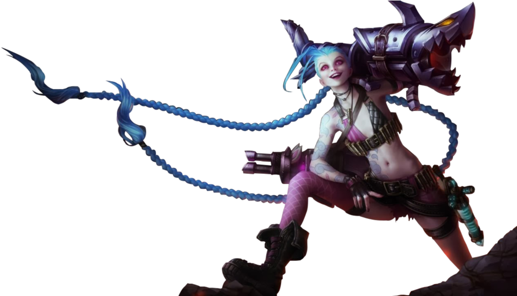 Leagueof Legends Jinxwith Rocket Launcher PNG Image