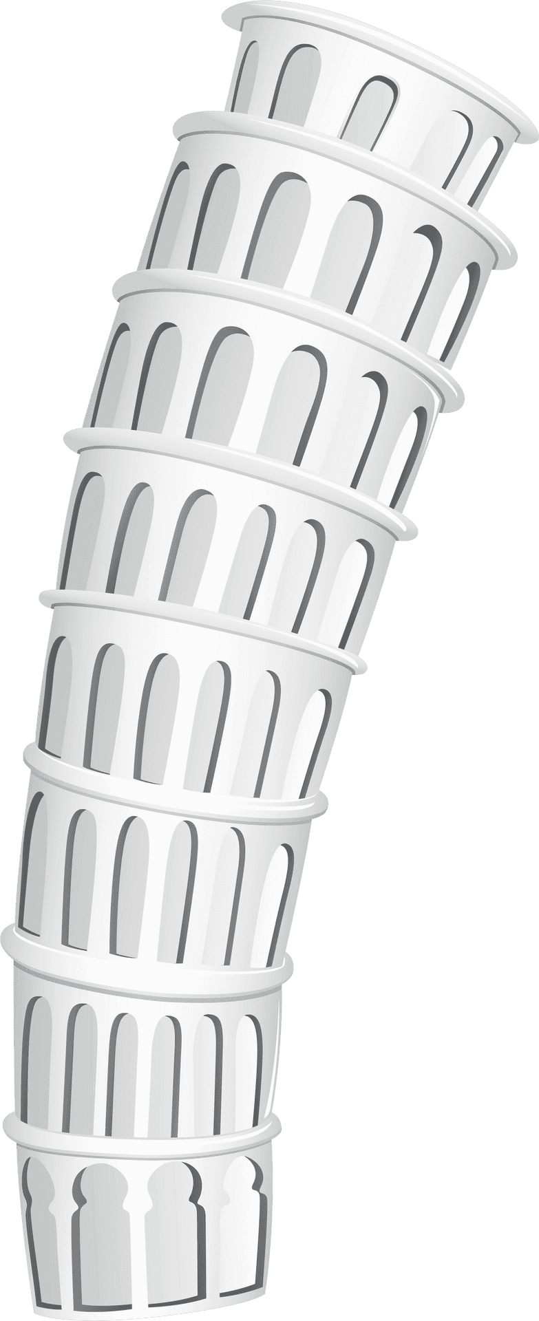 Leaning Towerof Pisa Graphic PNG Image