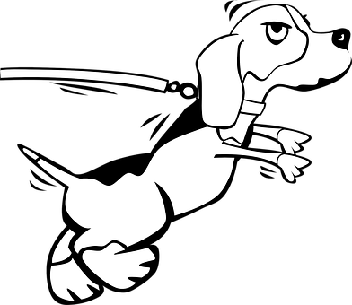 Leaping Dog Silhouette PNG Image