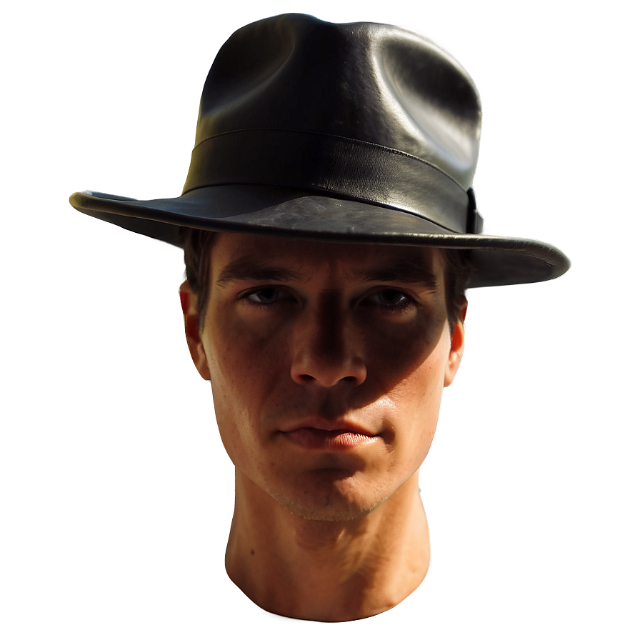 Leather Fedora Hat Png 06262024 PNG Image