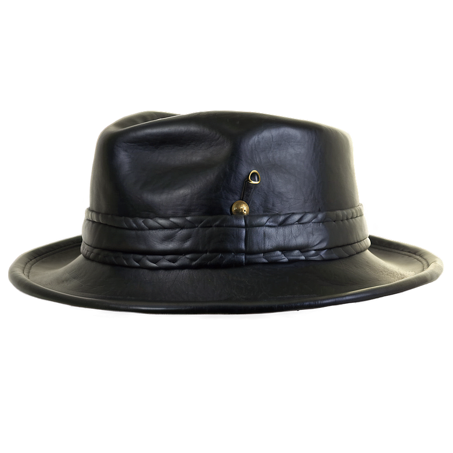 Leather Fedora Hat Png Qeb PNG Image