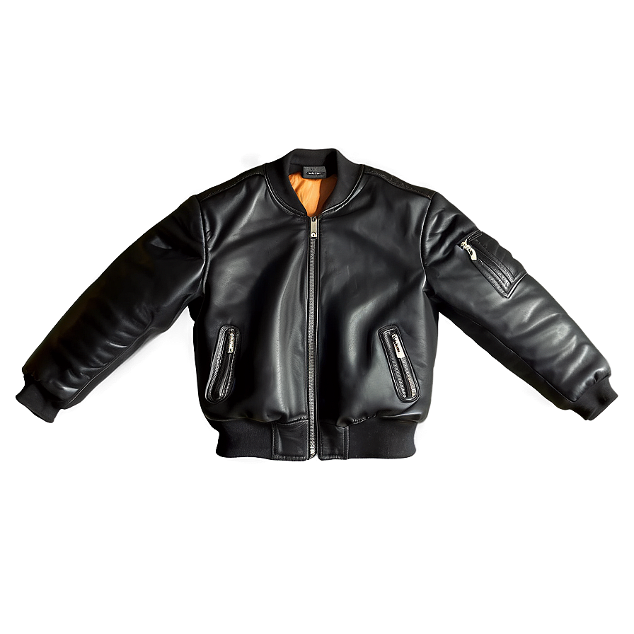 Leather Flight Jacket Png Hvn PNG Image