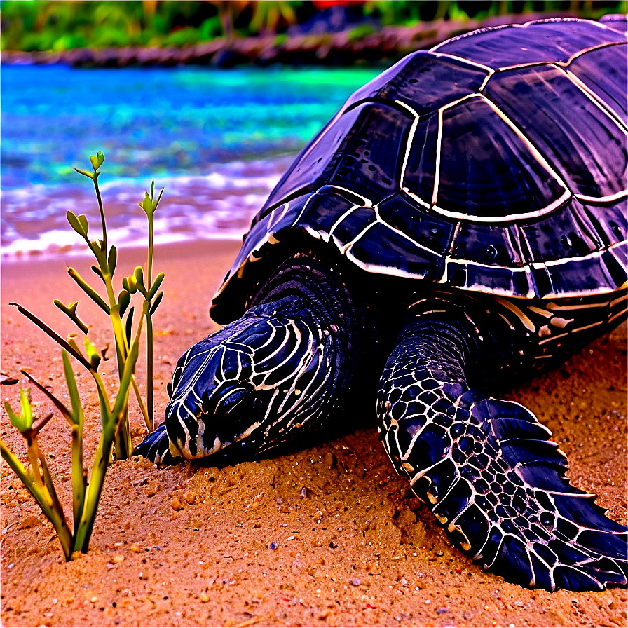 Leatherback Turtle In Seagrass Png Qan PNG Image