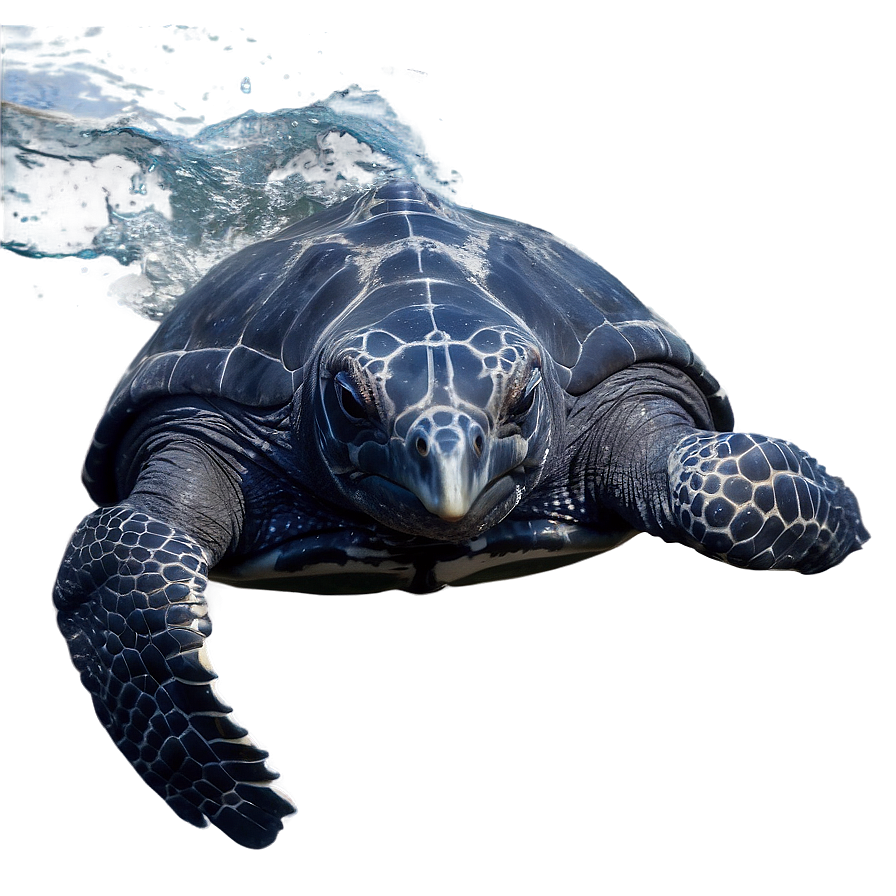 Leatherback Turtle Swimming Gracefully Png 06292024 PNG Image