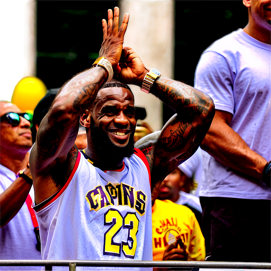 Lebron James Championship Parade Png Chr PNG Image