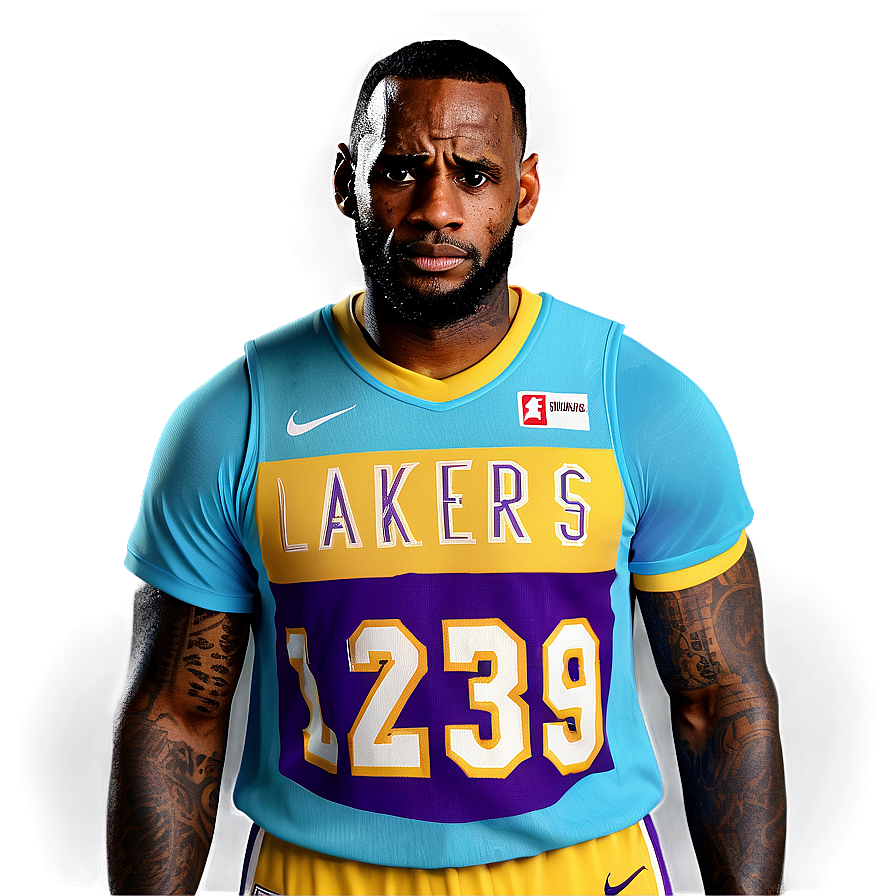 Lebron James Lakers Debut Png 05232024 PNG Image