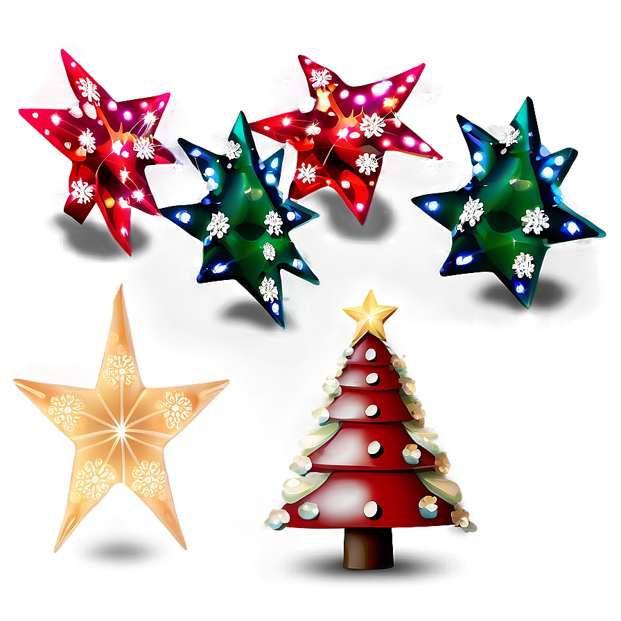 Led Light Christmas Tree Star Png Lom7 PNG Image