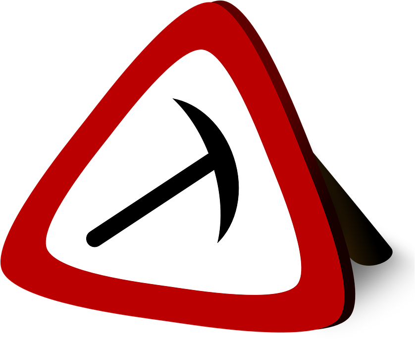 Left Curve Road Sign PNG Image