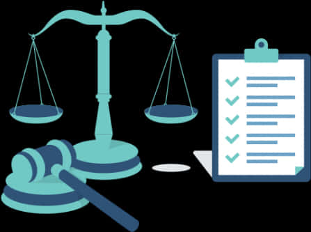 Legal Symbols Balanceand Gavel PNG Image