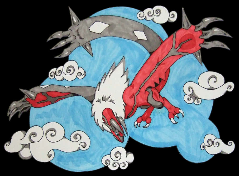 Legendary Pokemon Artwork Yveltal PNG Image