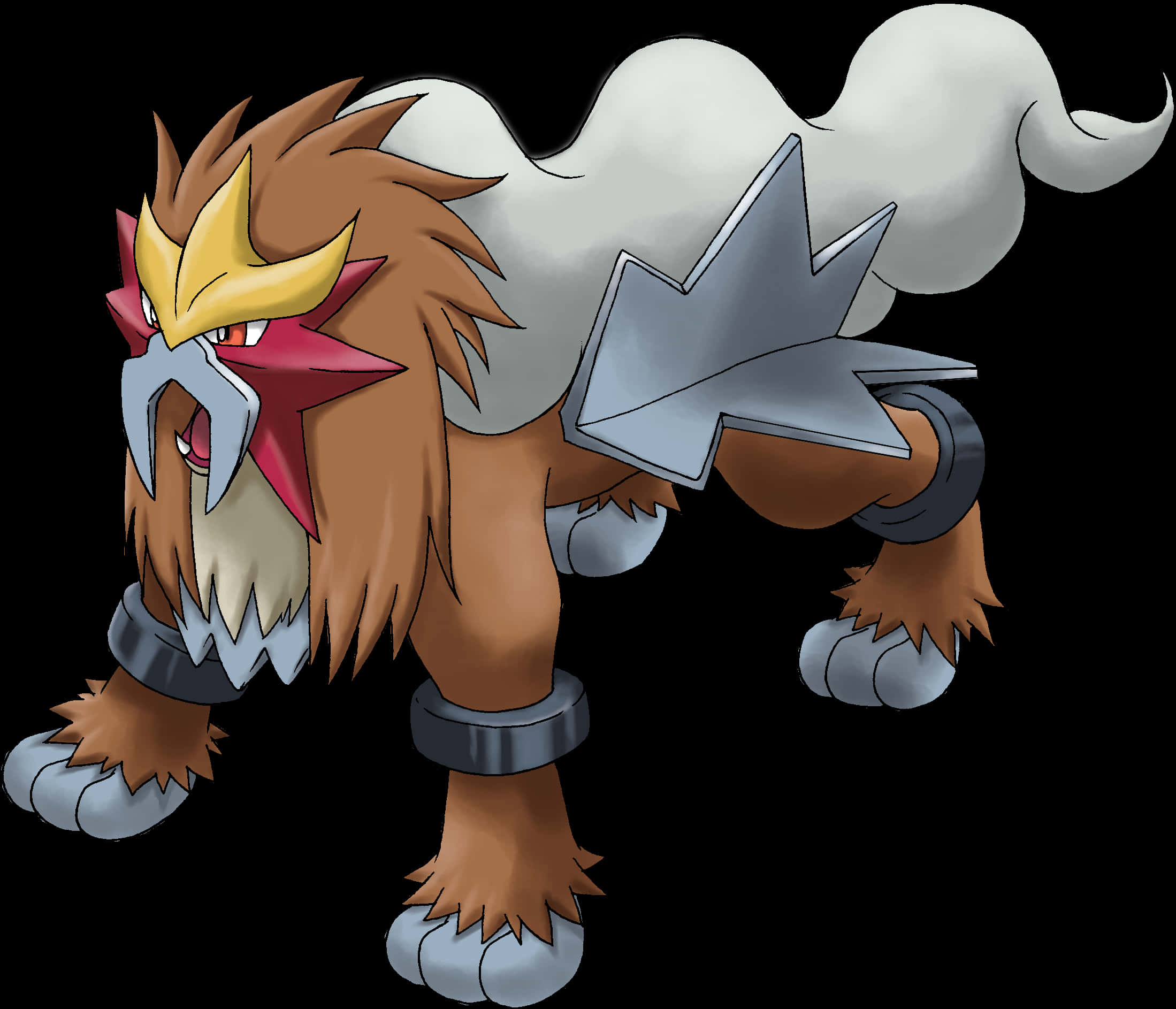 Legendary_ Pokemon_ Entei_ Illustration PNG Image