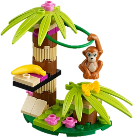 Lego Banana Tree With Monkey PNG Image