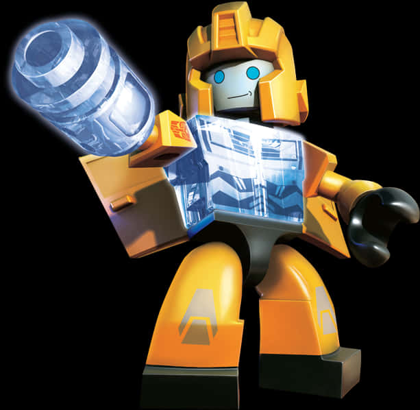 Lego Bumblebee Transformer Figure PNG Image