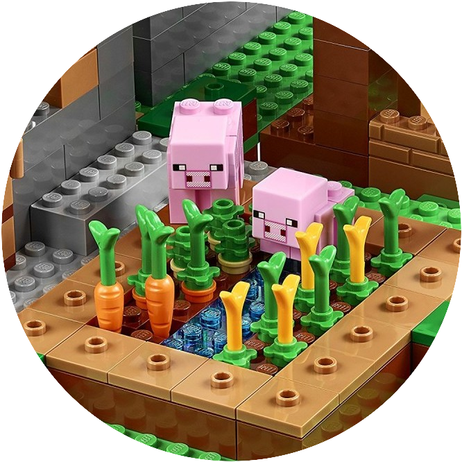 Lego_ Minecraft_ Pig_ Figures PNG Image