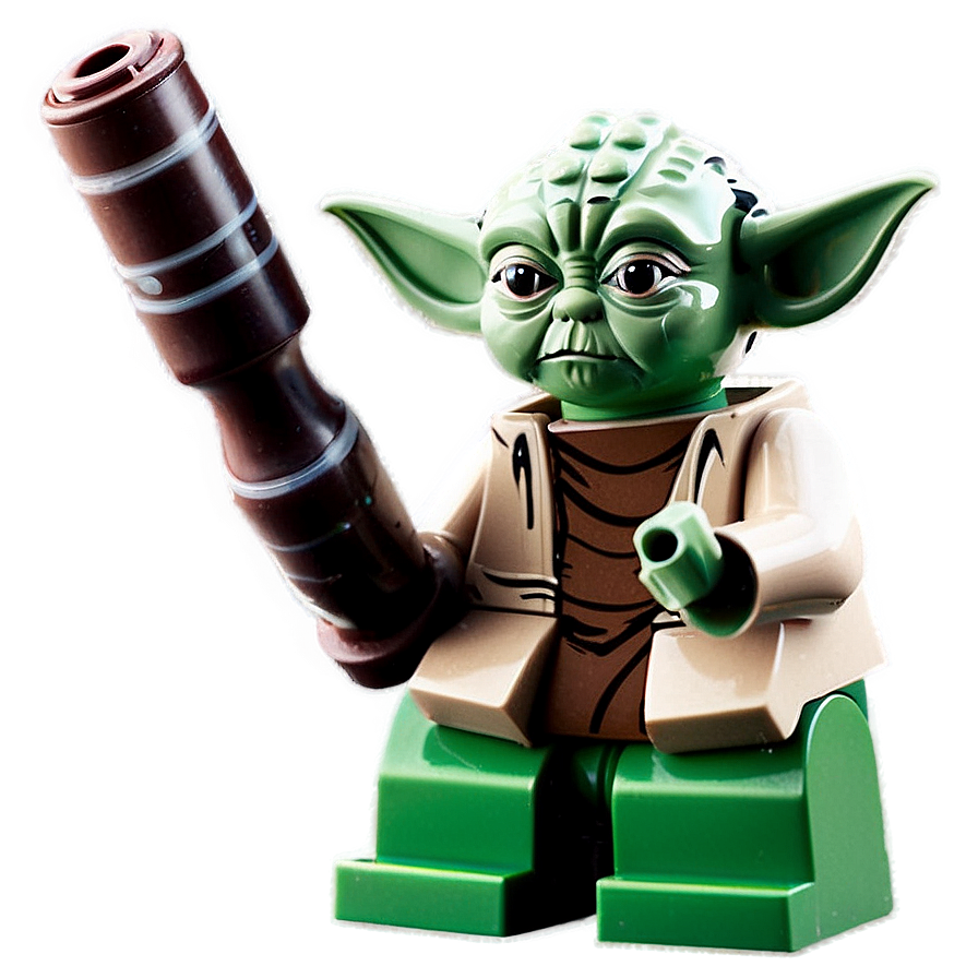 Lego Yoda Set Display Png Gjo PNG Image