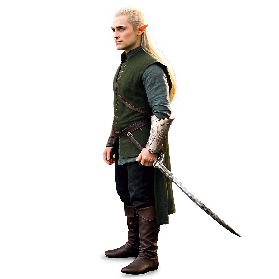 Legolas With Hood Cloak Png Eol PNG Image