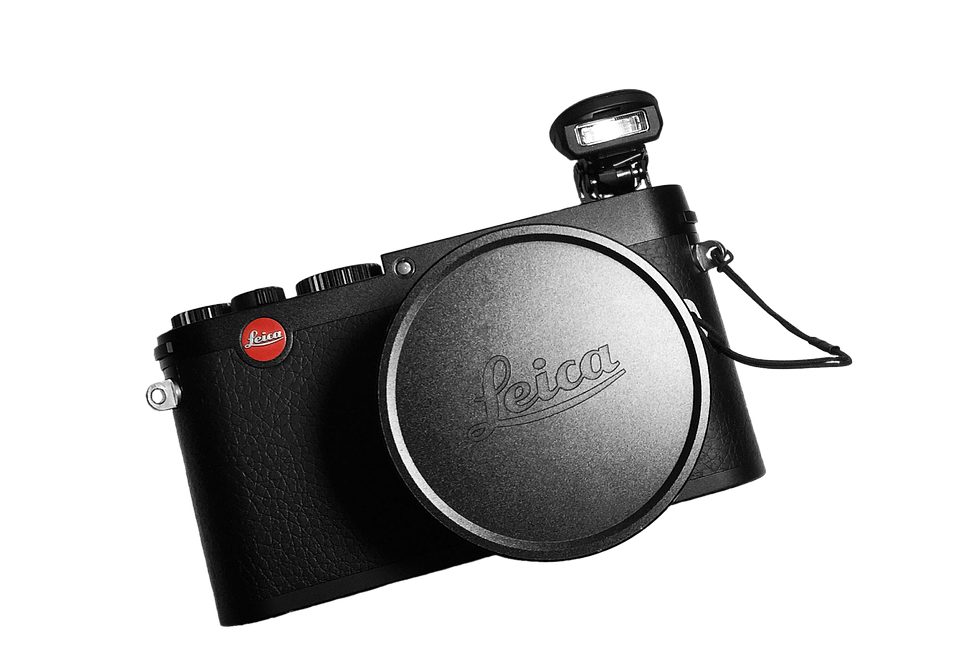 Leica Camerawith Flash Attachment PNG Image