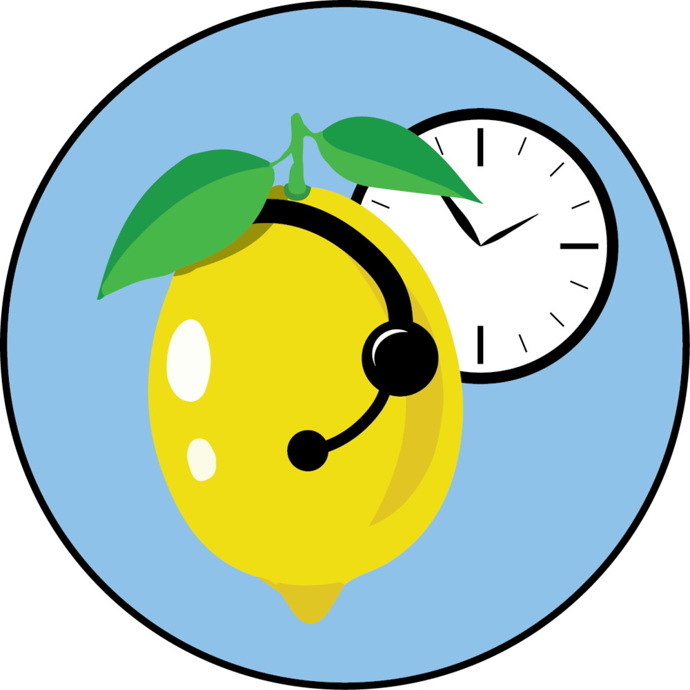 Lemon Clock Customer Support Icon PNG Image