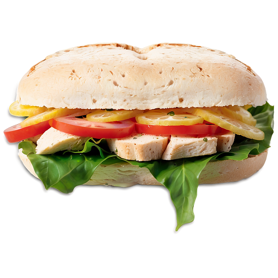 Lemon Herb Chicken Sandwich Png Xgn PNG Image