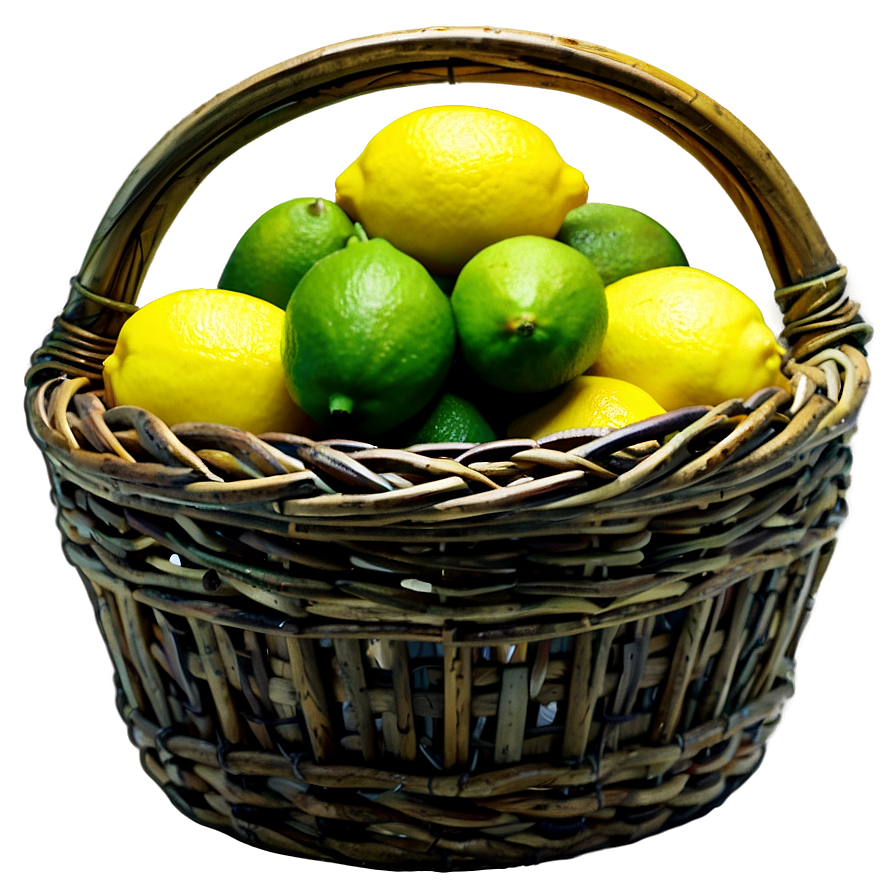 Lemon In Basket Png Nio PNG Image