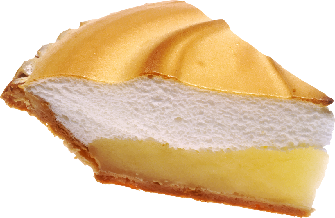 Lemon Meringue Pie Slice PNG Image