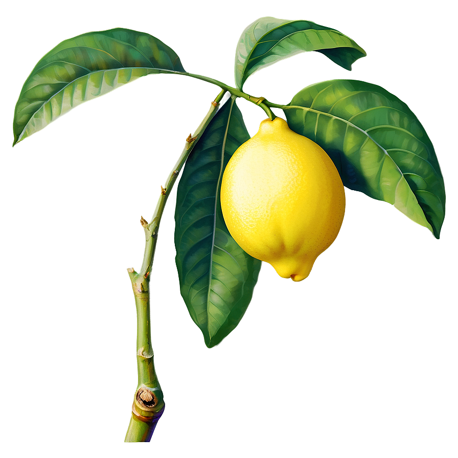 Lemon On Branch Png 05042024 PNG Image