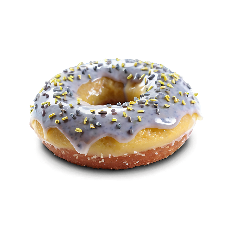 Lemon Poppyseed Donut Png Ekw69 PNG Image