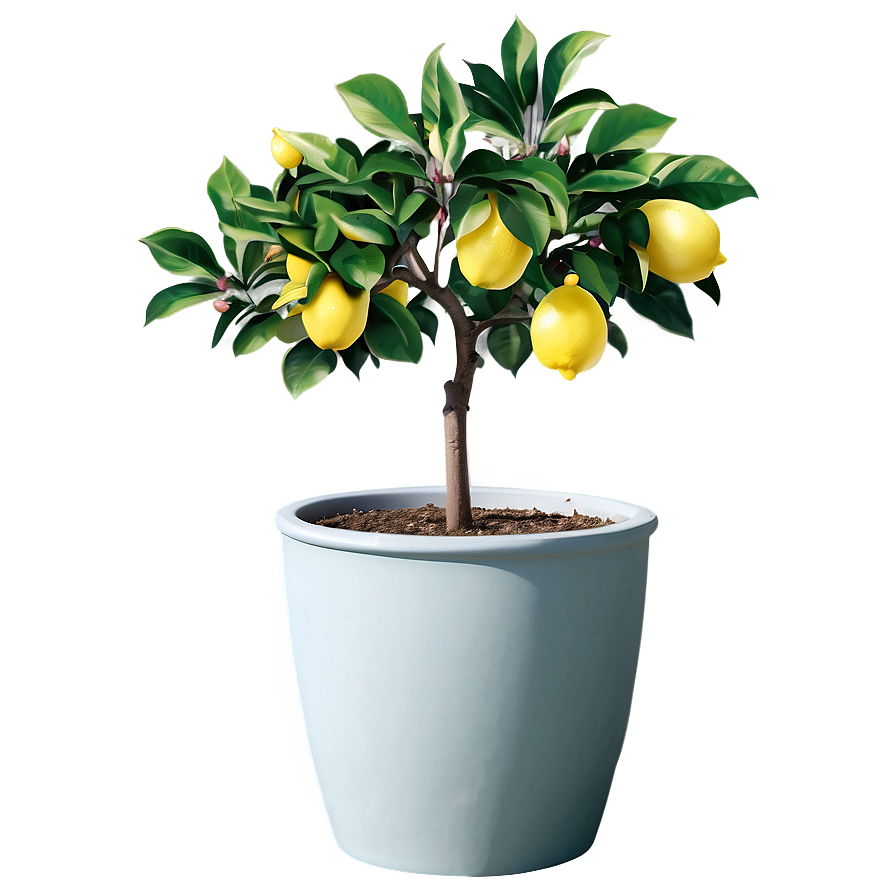 Lemon Tree In Pot Illustration Png Ceh72 PNG Image