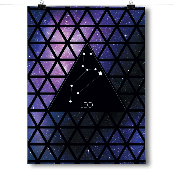 Leo Constellation Art Print PNG Image