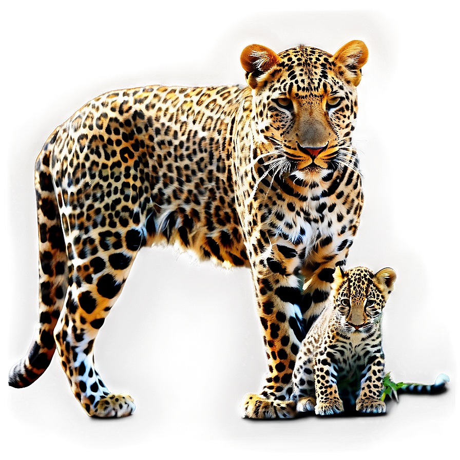 Leopard Family Silhouette Png 06112024 PNG Image