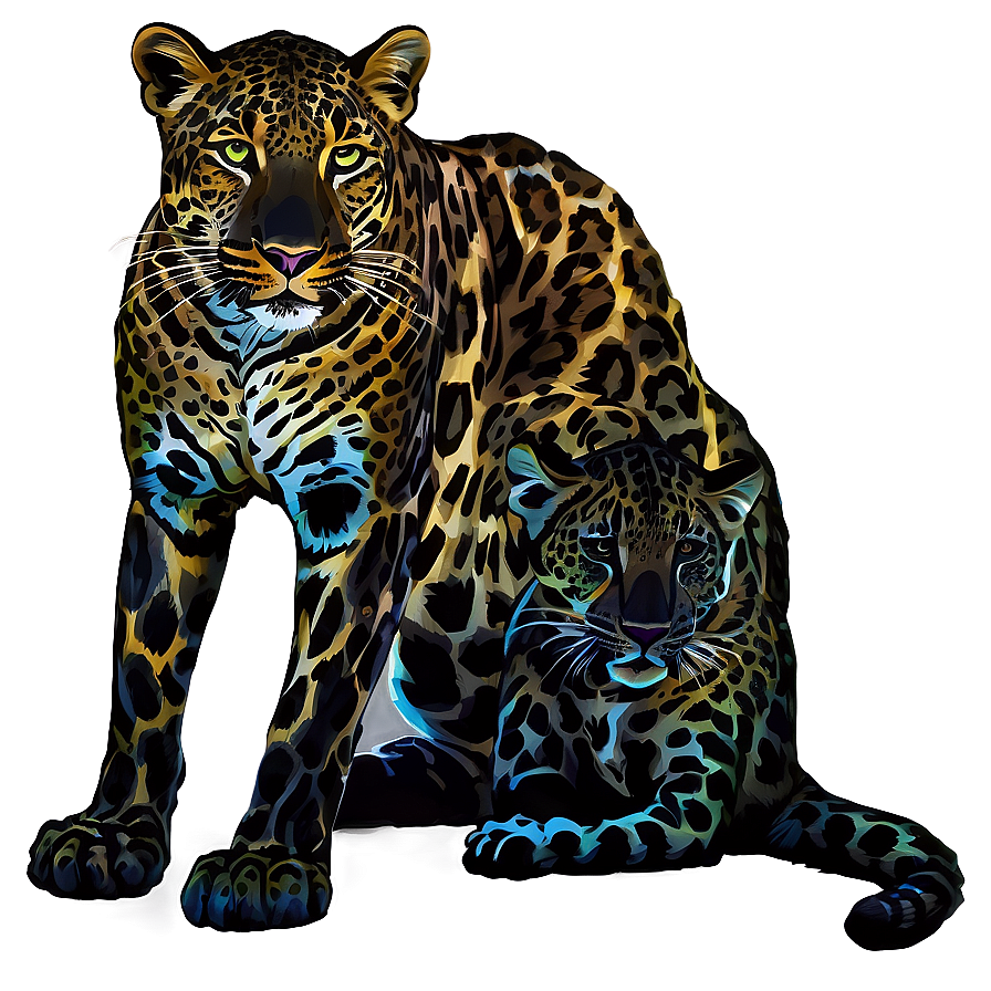 Leopard Family Silhouette Png 91 PNG Image