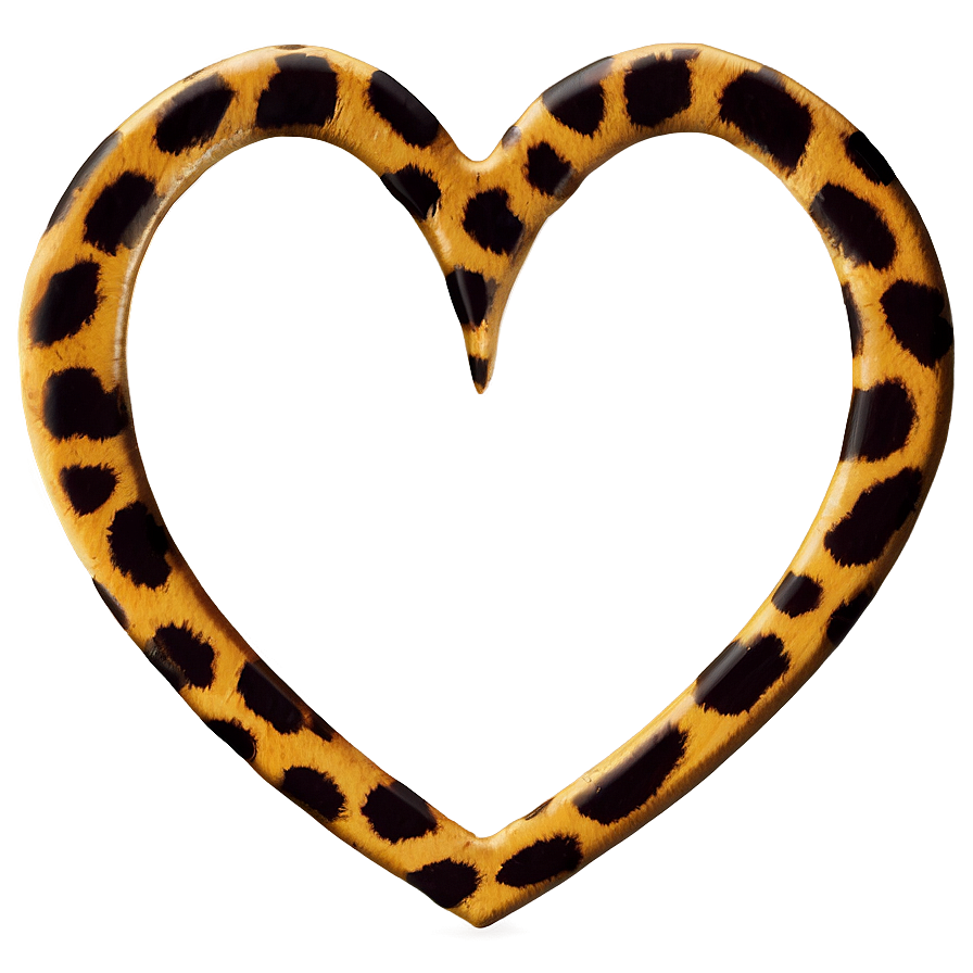 Leopard Heart Silhouette Png Guf81 PNG Image