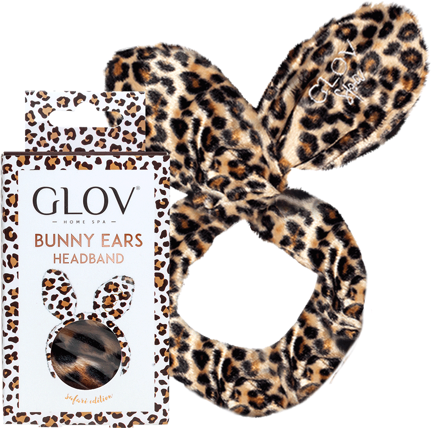 Leopard Print Bunny Ears Headband PNG Image