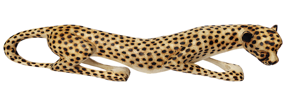 Leopardin Motion Black Background PNG Image