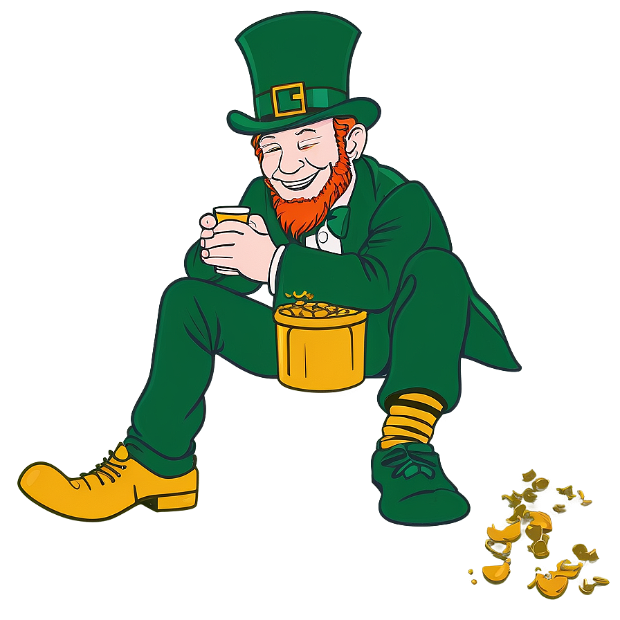 Leprechaun Drunk Gold Png Afs36 PNG Image