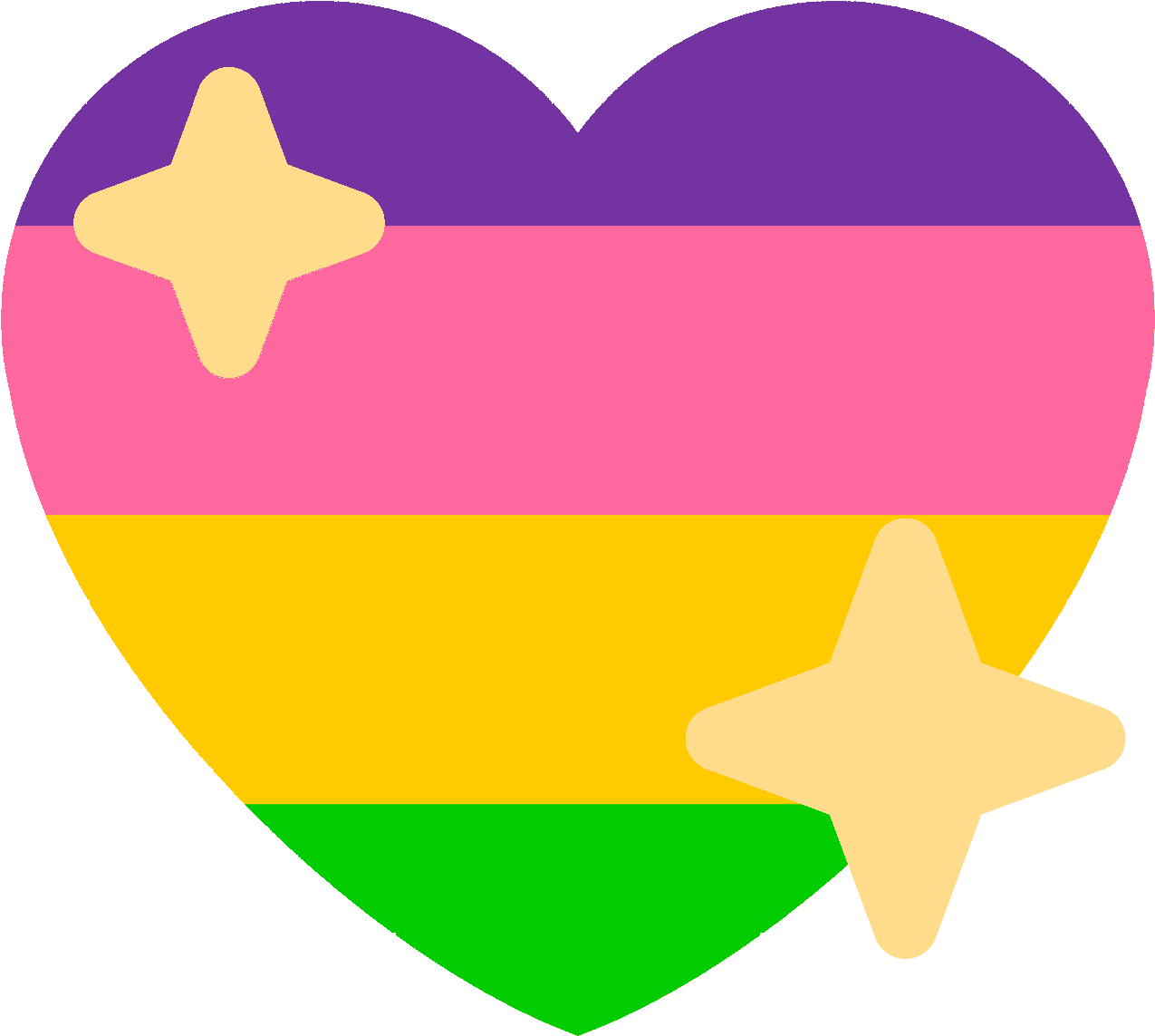 Lesbian_ Pride_ Heart_with_ Stars PNG Image